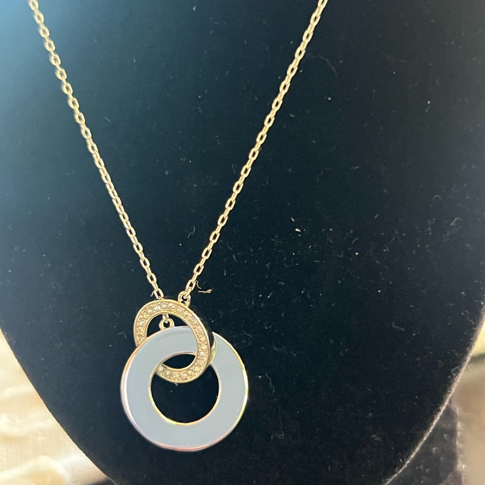 Coach Interlocking Silver And Black Necklace - image 4